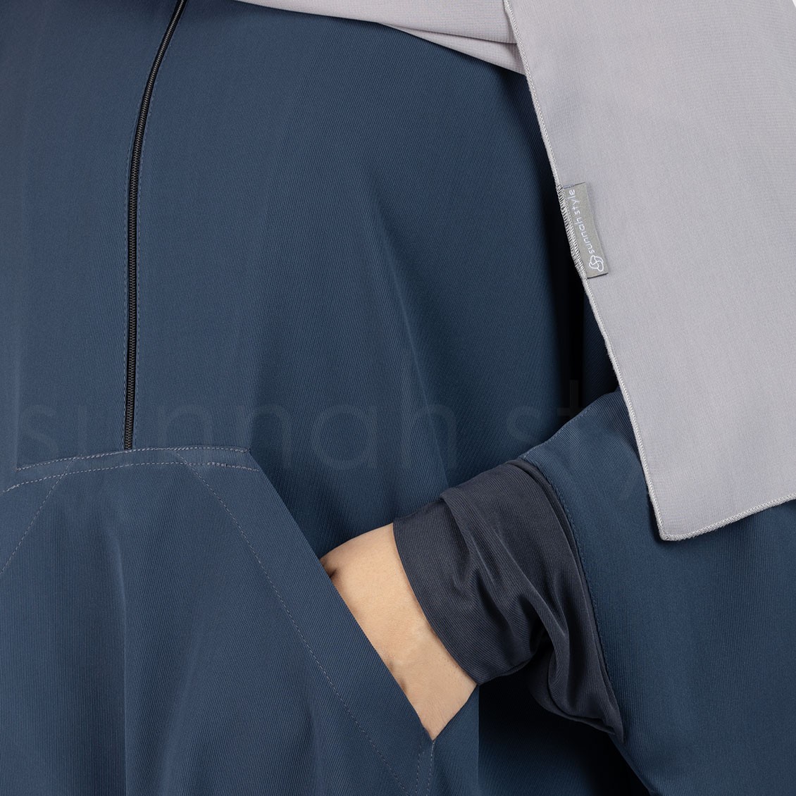 Sunnah Style Essentials Bisht Comfort Abaya Steel Blue